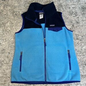 Patagonia Synchilla Snap-T Vest Skipper Blue Colorblock Size